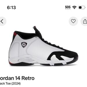 Jordan 14 Retro Black and White Sneakers